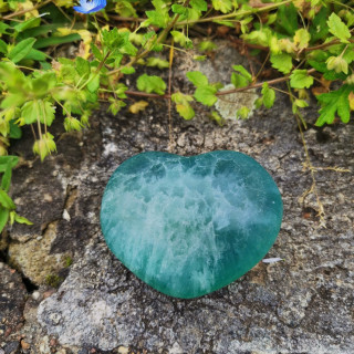 Cœur en fluorite verte