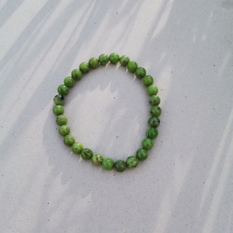 Bracelet en serpentine bowenite