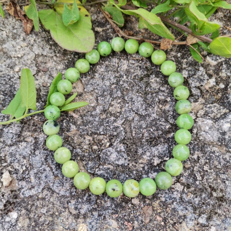 Bracelet en serpentine bowenite