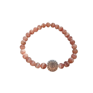 Bracelet en Rhodonite 6mm