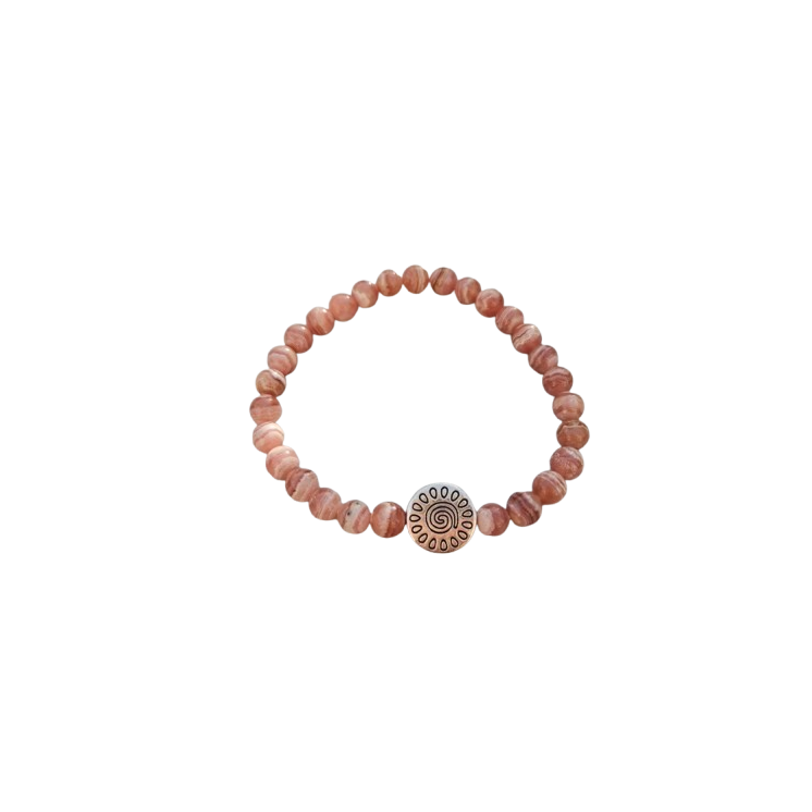 Bracelet en Rhodonite 6mm