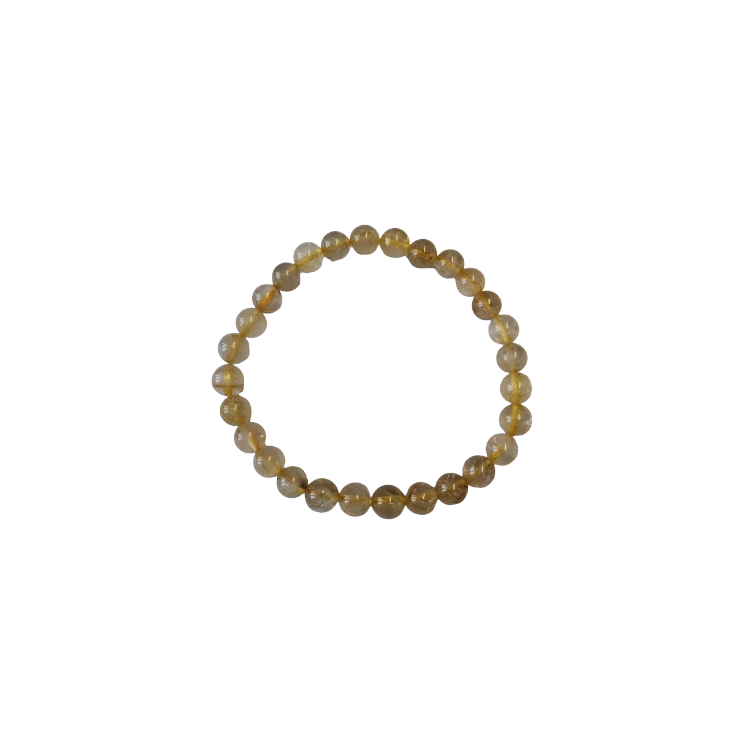 Bracelet Quartz rutile 6mm