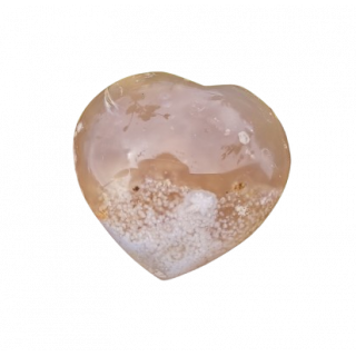 Cœur en agate fleur