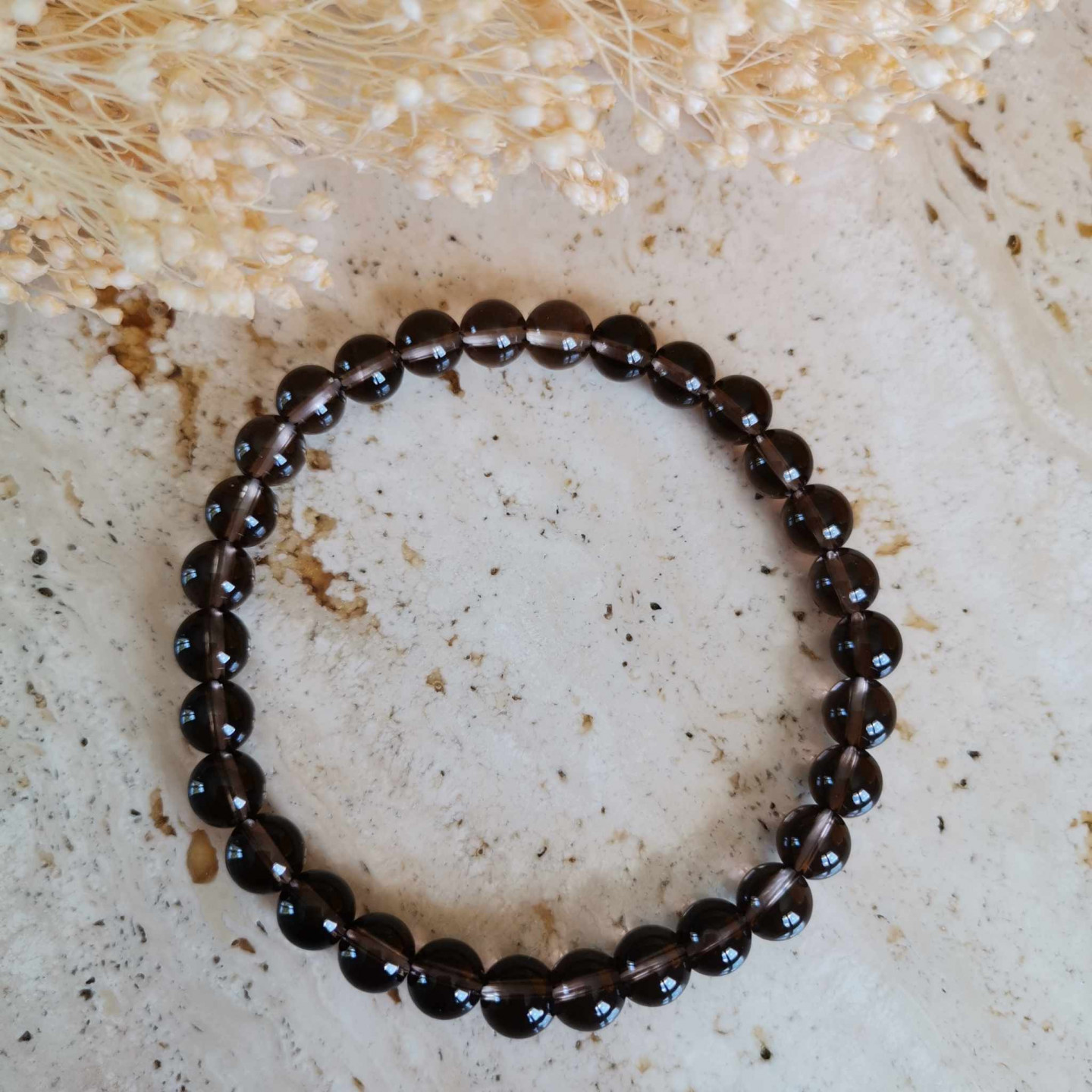 Bracelet en quartz fumé