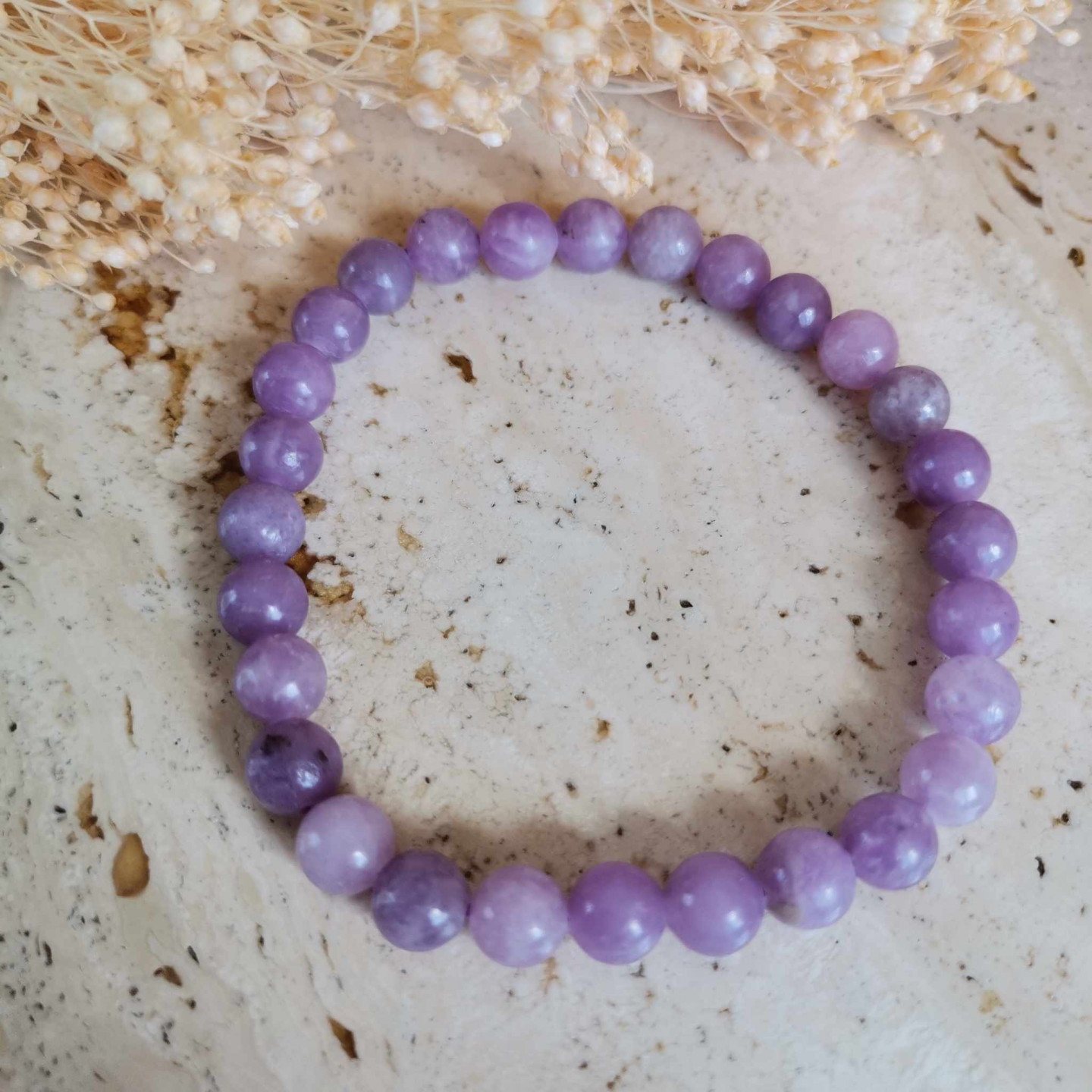 Bracelet en lépidolite