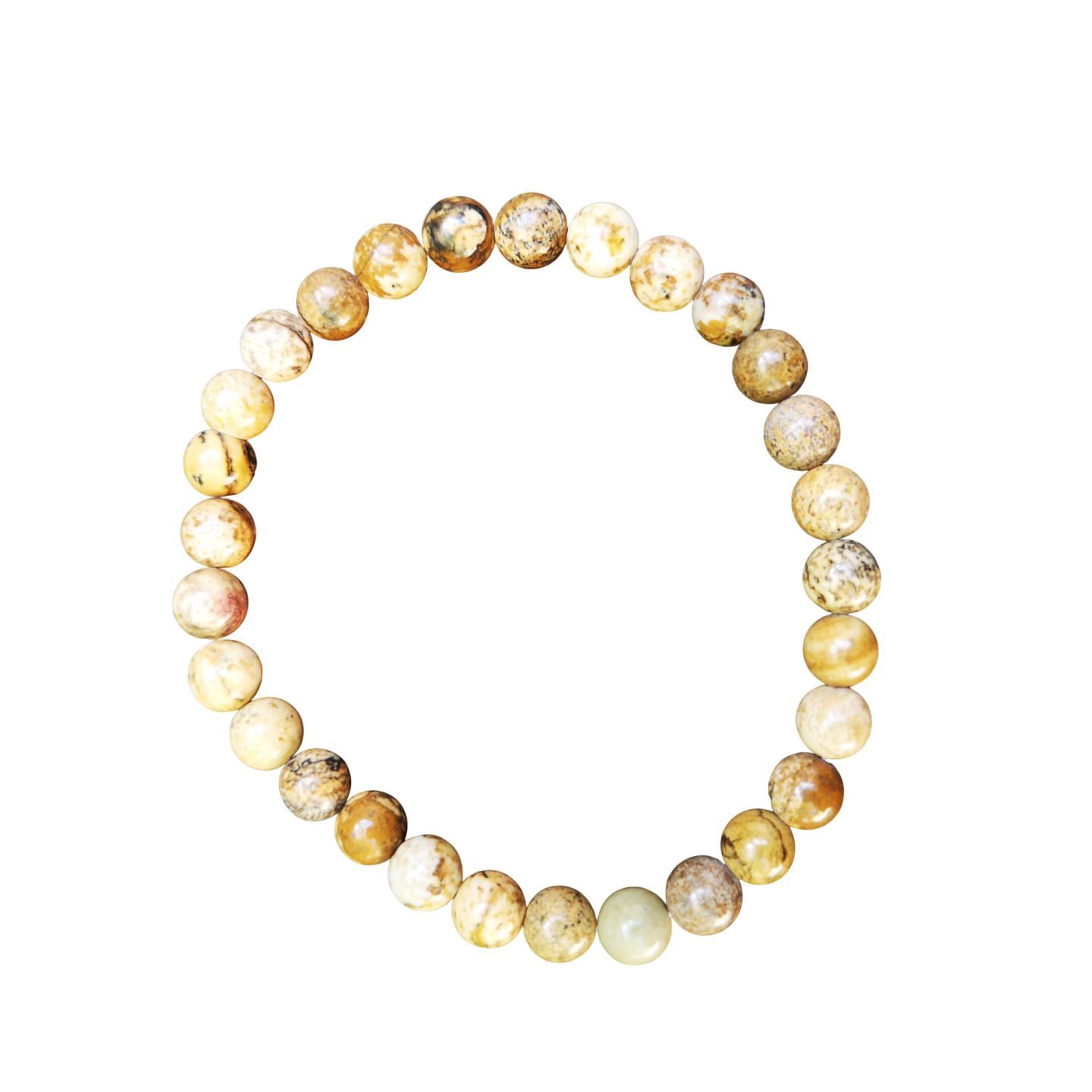 Bracelet en jaspe paysage - 6mm