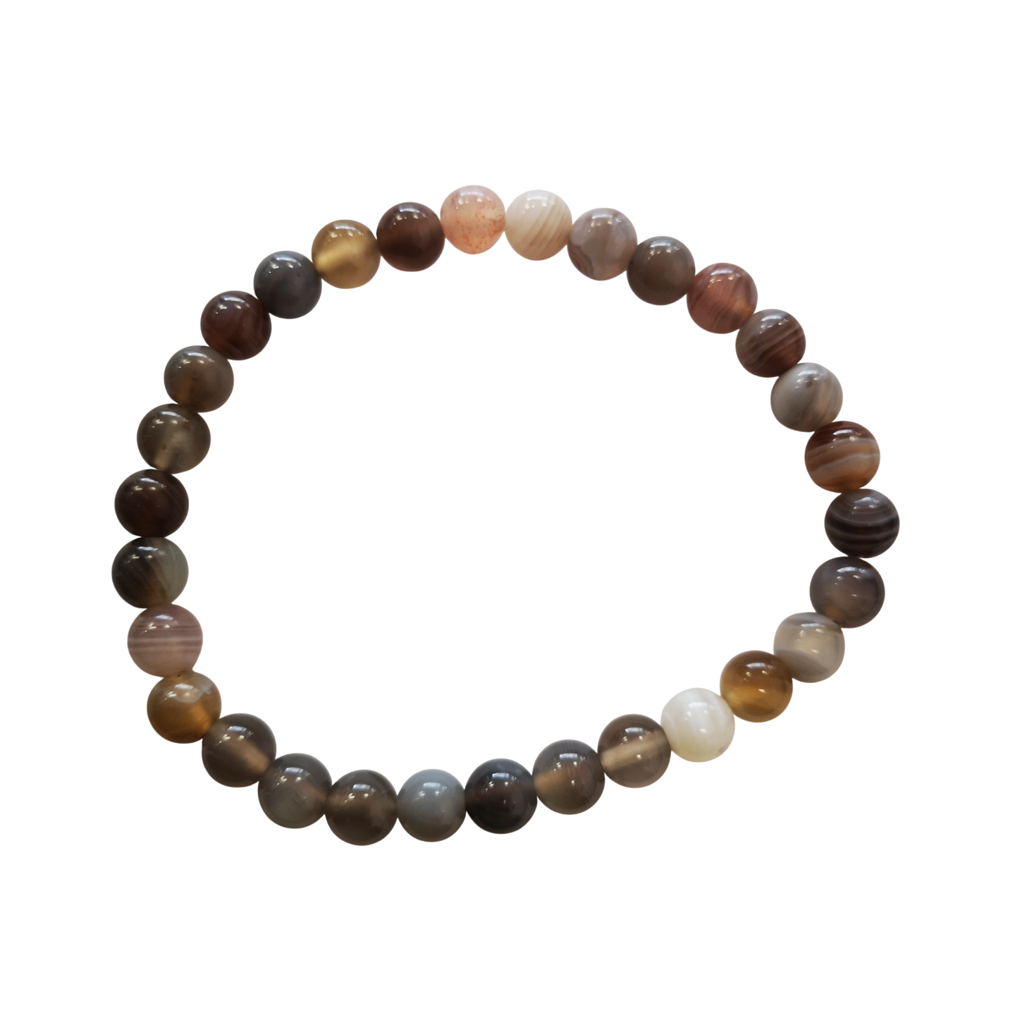 bracelet agate 6mm