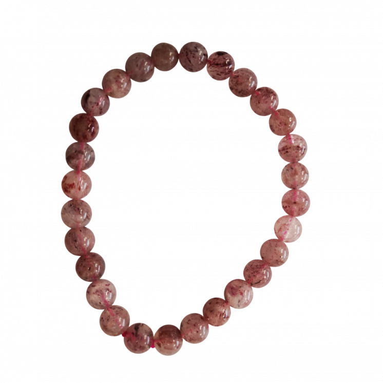 bracelet quartz hématoide 6mm