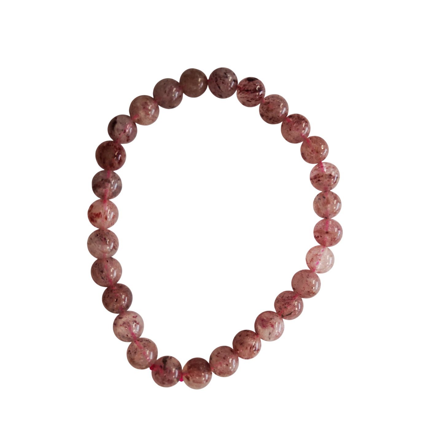 bracelet quartz hématoide 6mm