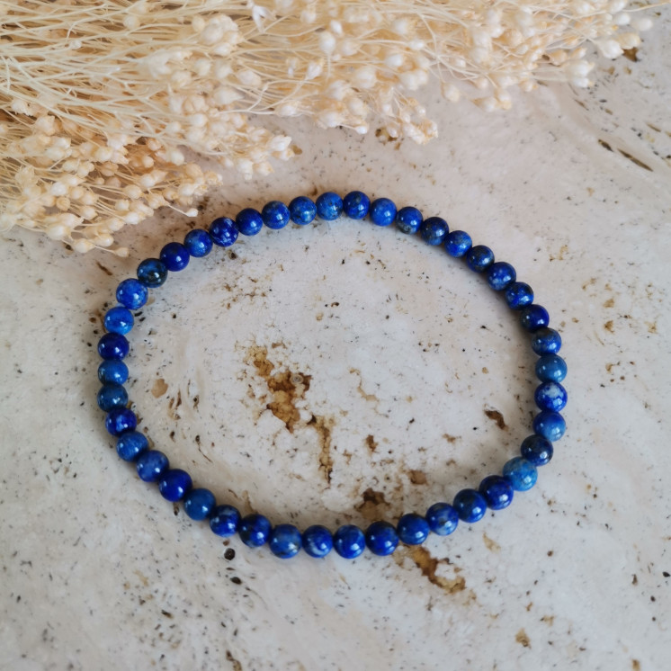 Bracelet en lapis-lazuli 4mm