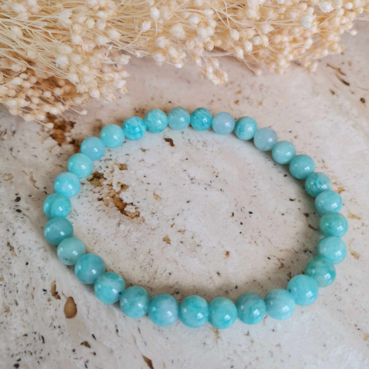 Bracelet en amazonite 6mm