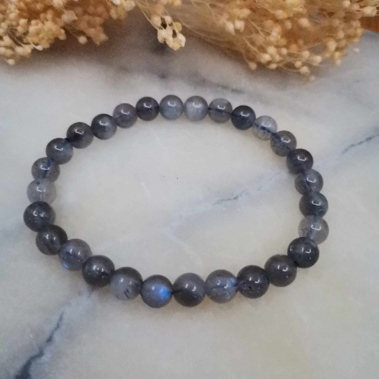 Bracelet labradorite 6mm