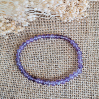 Bracelet amethyste 4mm