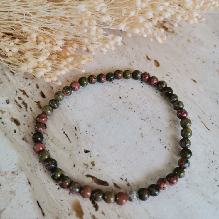 bracelet unakite 4mm